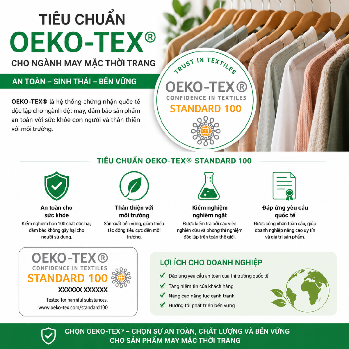 Chọn Nguyên Liệu Đạt OEKO-TEX® Để Nâng Cao Giá Trị Sản Phẩm May Mặc